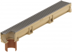 Drenaažirenn restiga Euroline 2.0 Aco koos toruga, A15, 100 cm x 11.8 cm x 10 cm