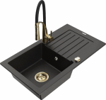 K&ouml;&ouml;givalamu koos kraaniga Mexen Pablo Aster, graniit, 75.2 cm x 43.6 cm x 16.1 cm, metallic black / gold