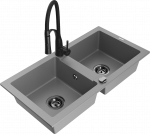 K&ouml;&ouml;givalamu koos kraaniga Mexen Mario, vaik/graniit, 82 cm x 43.6 cm x 16.1 cm, hall