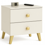 &Ouml;&ouml;kapp Akord Furniture Factory Mobi K-02, kuldne v./valge v., 43 cm x 40 cm x 37 cm