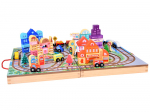 Puidust klotsid Train Set, 89 tk, mitmev&auml;rviline