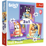 Pusle 3in1 Trefl Meet Bluey 34895, 19.5 cm x 20 cm, 106 tk, mitmev&auml;rviline