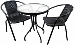 Aiam&ouml;&ouml;bli komplekt Besk 9126141, must v., 2 istekohta