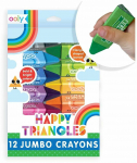 Kriidid Ooly Jumbo Happy Triangles, mitmev&auml;rviline, 12 tk