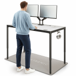 Arvutilaud reguleeritava k&otilde;rgusega Desktronic HomeMax, 160 cm x 80 cm, 74 - 119 cm, must v./p&auml;hklipuu v.