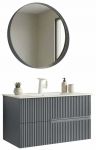 Vannitoa m&ouml;&ouml;bli komplekt Kalune Design Moonlight, matt hall v., 51 cm x 91 cm x 51 cm