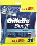 Raseerija, &uuml;hekordne Gillette Blue II Plus, 20 tk