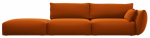 Diivan, vasakpoolne Cosmopolitan Design Matera Velvet Salvador 14, terracotta v., 110 x 264 cm x 85 cm