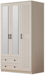 Riidekapp Kalune Design Estelya Rb-073, valge matt v., 52 cm x 105 cm x 184 cm, peegliga