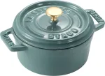 Emailitud malmpott Staub Mini Cocotte 1025315, &Oslash;10 cm, 0.25 l, roheline v.