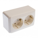 Pistikupesa 2-ne Schneider Electric Prima WDE001148, maandusega, beež v.