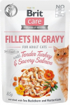 Kassi m&auml;rgtoit Brit Care Fillets in Gravy, kalaliha/kalkun/l&otilde;he, 0.085 kg