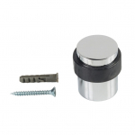 Uksestopper Haushalt DS071CC, 4.1 cm, &Oslash; 3.7 cm, plastik/kumm/teras, kroom v.