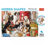 Pusle Trefl Hidden Shapes Doggy Fun 10431210, 68.3 cm x 48 cm, 1043 tk, mitmev&auml;rviline