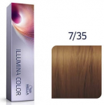 Juuksev&auml;rv Wella Illumina Color, medium gold mahagony blonde, 7/35, 60 ml