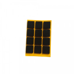 Kleepuvad m&ouml;&ouml;blijalgade padjad Haushalt, must, 20x20mm, 12 tk