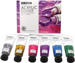 V&auml;rv akr&uuml;&uuml;l Avatar Acrylic Colour Glitter, 75 ml, mitmev&auml;rviline, 6 tk