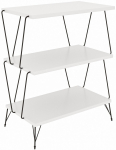 Kohvilaud Kalune Design Lazandos, valge v./must v., 31 cm x 48 cm x 75 cm