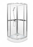 Du&scaron;ikabiin Thema Lux Nero White QA097-90, pool&uuml;mar, 90 cm x 90 cm x 200 cm