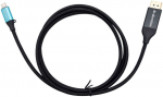 Kaabel i-Tec C31CBLDP8KBIDIR USB-C Male, Displayport Male, 1.5 m, must v.