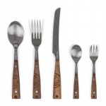 Matka s&ouml;&ouml;giriistade komplekt Petromax Camping Cutlery, roostevaba teras, pruun v./h&otilde;be v., 5 tk