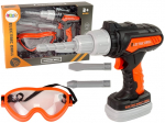 Laste t&ouml;&ouml;riistakomplekt Lean Toys Electric Drill, must/oranž