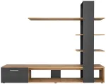 Sektsioonkapp ASM ECO WTZ EC, tamm v./must v., 35 cm x 190 cm x 152 cm