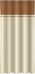 &Ouml;&ouml;kardin ZMH-149, kreemjasvalge/hele pruun v., 160 cm x 250 cm