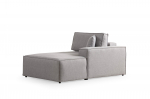 Nurgadiivan - voodi Atelier Del Sofa Pirlo, helehall v., parem, 260 x 100 cm x 88 cm