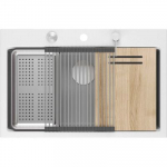 K&ouml;&ouml;givalamu Quadron Marc Workstation, graniit, 76 cm x 50 cm x 23.5 cm, valge v.