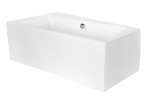 Vann, teisaldatav Besco Infinity, 100 cm x 160 cm x 55.5 cm, vasakpoolne, valge