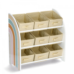 Laste riiul Zeller Rainbow, valge v./mitmev&auml;rviline, 65 cm x 30 cm x 64 cm