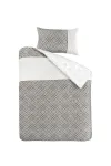 Voodipesukomplekt Kenda Sand Heather 125, valge v./hall v., 50 x 75 cm, 140 x 200 cm