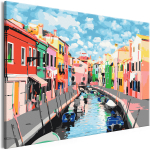 Maalimine numbrite j&auml;rgi Artgeist Houses In Burano MA_0294, mitmev&auml;rviline, 60 x 40 cm