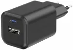 Reisilaadija Swissten Travel GaN PD, USB Type C/USB Type A, 5 cm, must v., 45 W