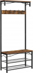 Riiuliga riidepuu Songmics Loft, 178.5 cm, must v./p&auml;hklipuu v.