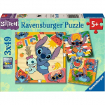 Pusle 3in1 Ravensburger Disney Stitch, 21 cm x 21 cm, 147 tk, mitmev&auml;rviline