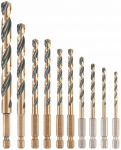 Puuride komplekt Dewalt DT20620, puit/metall/teras, hss, hex, 3 mm x 22.1 cm