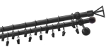 Kardinapuu komplekt Olimp Verdi, 200 cm, &Oslash; 19 mm, must v.