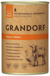 M&auml;rg koeratoit Grandorf Holistic, kalkun/vasikaliha, 0.4 kg