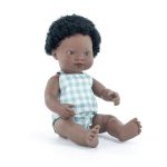 Beebinukk Miniland My Friends & Me African Boy, 38 cm, pruun v.