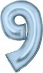 Fooliumist &otilde;hupall number Amscan 9, sinine v.