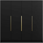 Riidekapp ADRK Palladio, kuldne v./must v., 51 cm x 200 cm x 200 cm