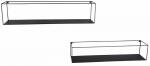 Kapp Lisa 1180102, must v., 15 cm x 65 cm x 15 cm
