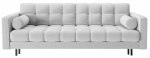 Diivanvoodi Cosmopolitan Design Bali Neve 80, must v./helehall v., 84 x 222 cm x 105 cm