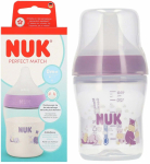 Lutipudel Nuk Perfect Match Hippo, 150 ml, 0 kuud, l&auml;bipaistev v./violetne v.