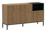 Konsoollaud Kalune Design Cailin 140, tamm v./must v., 41.8 cm x 140 cm x 80 cm