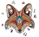 Puidust pusle Fox Totem ADPZ009, 29 cm x 29 cm, 195 tk, mitmev&auml;rviline