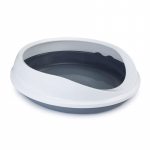 Raamiga kassitualett Beeztees 400485, valge v./hall v., avatud, 45 cm x 55 cm x 15.5 cm