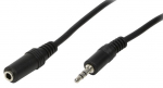 Juhe Logilink 3.5 mm / 3.5mm 3.5 mm male, 3.5mm female, 3 m, must v.